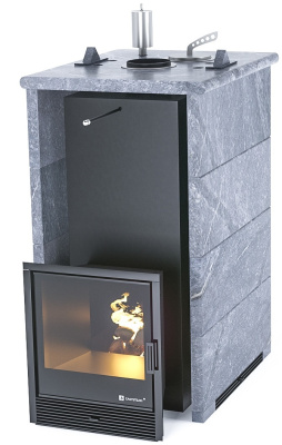 Печь "Геленджик" в трехстороннем кожухе (Талькохлорит)