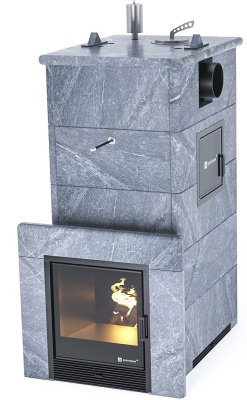 Печь "Геленджик" М2 в полноценном кожухе с боковым подключением (Талькохлорит)