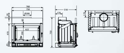 Каминная Топка 148C (Supra) - купить в Краснодаре с доставкой по Краснодарскому краю!