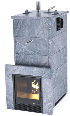 Печь "Геленджик" в полноценном кожухе с боковым подключением (Талькохлорит)