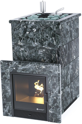 Печь "Геленджик" в полноценном кожухе с открытым верхом (Пироксенит)